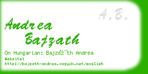 andrea bajzath business card